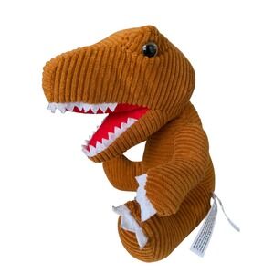 Naturally Kids Corduroy Dinosaur Plush Toy Brown Stuffed T-Rex 8"